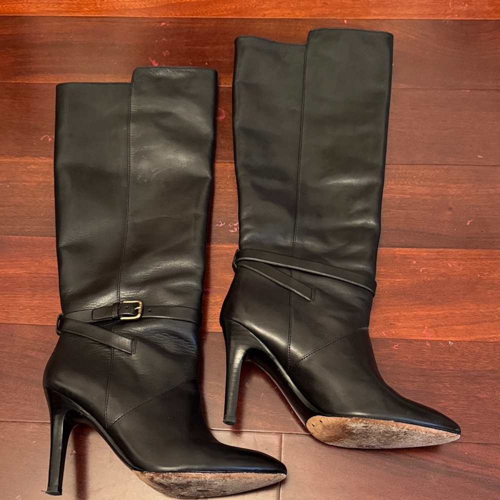 Coach Sleek Black Heeled Women's Boots    Size 7.5